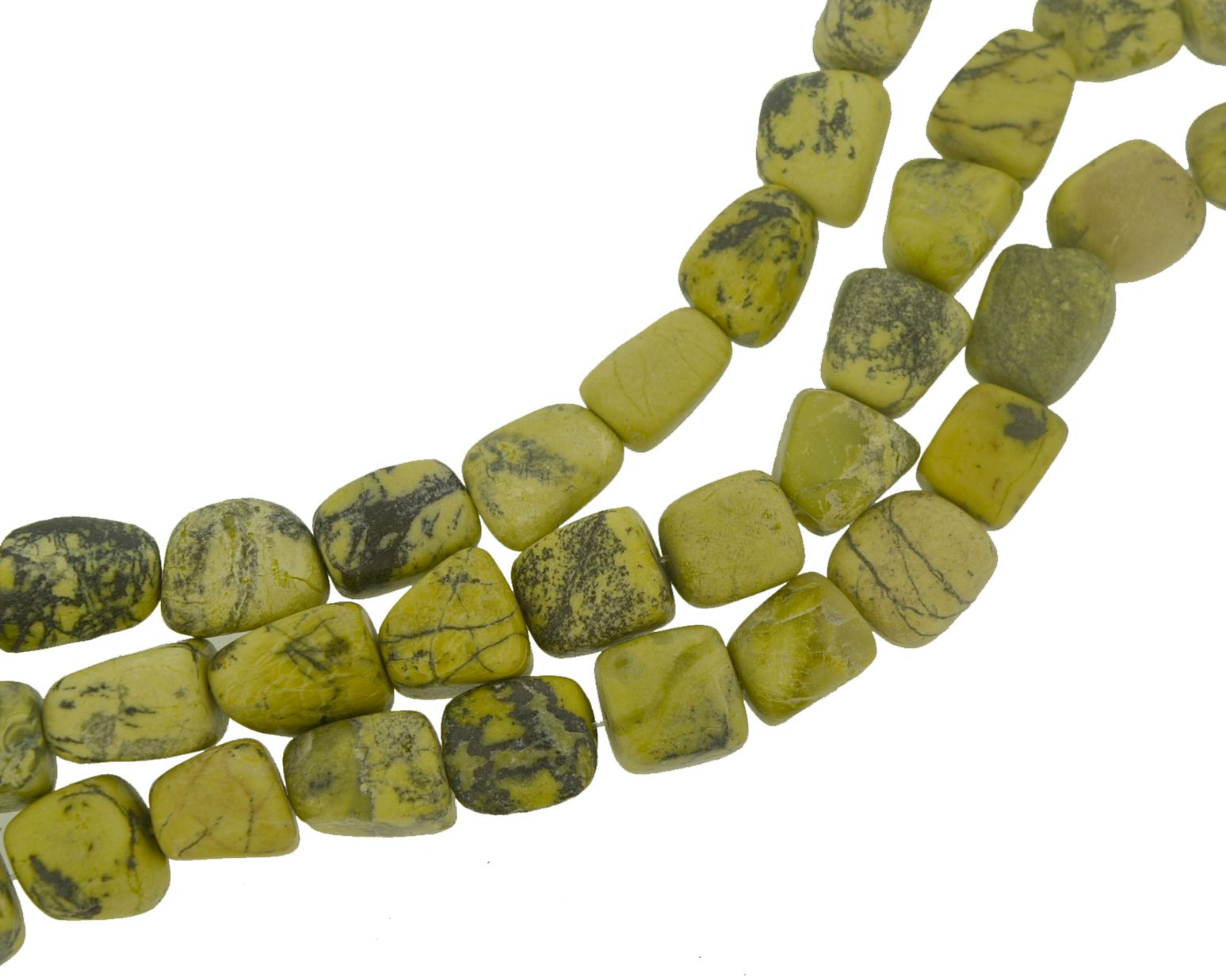 Pedra rolada turquesa amarela - 10 mm (5 peças) PO-231